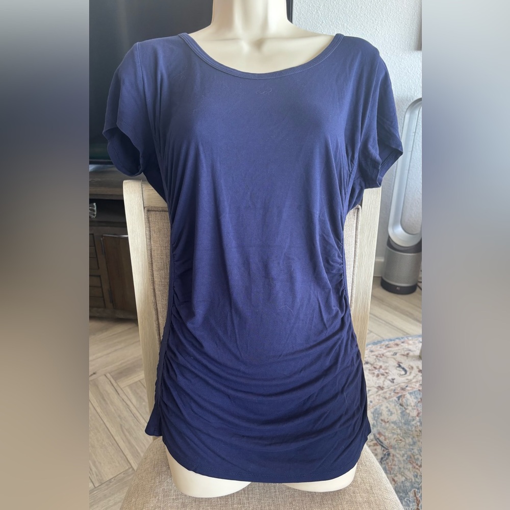 VENUS Deep Blue Short Sleeve Top